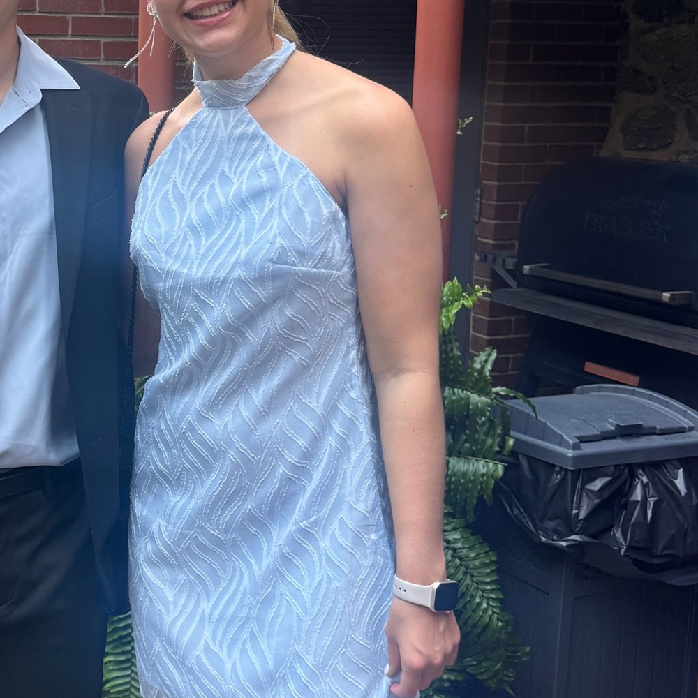 Light Blue Halter Dress